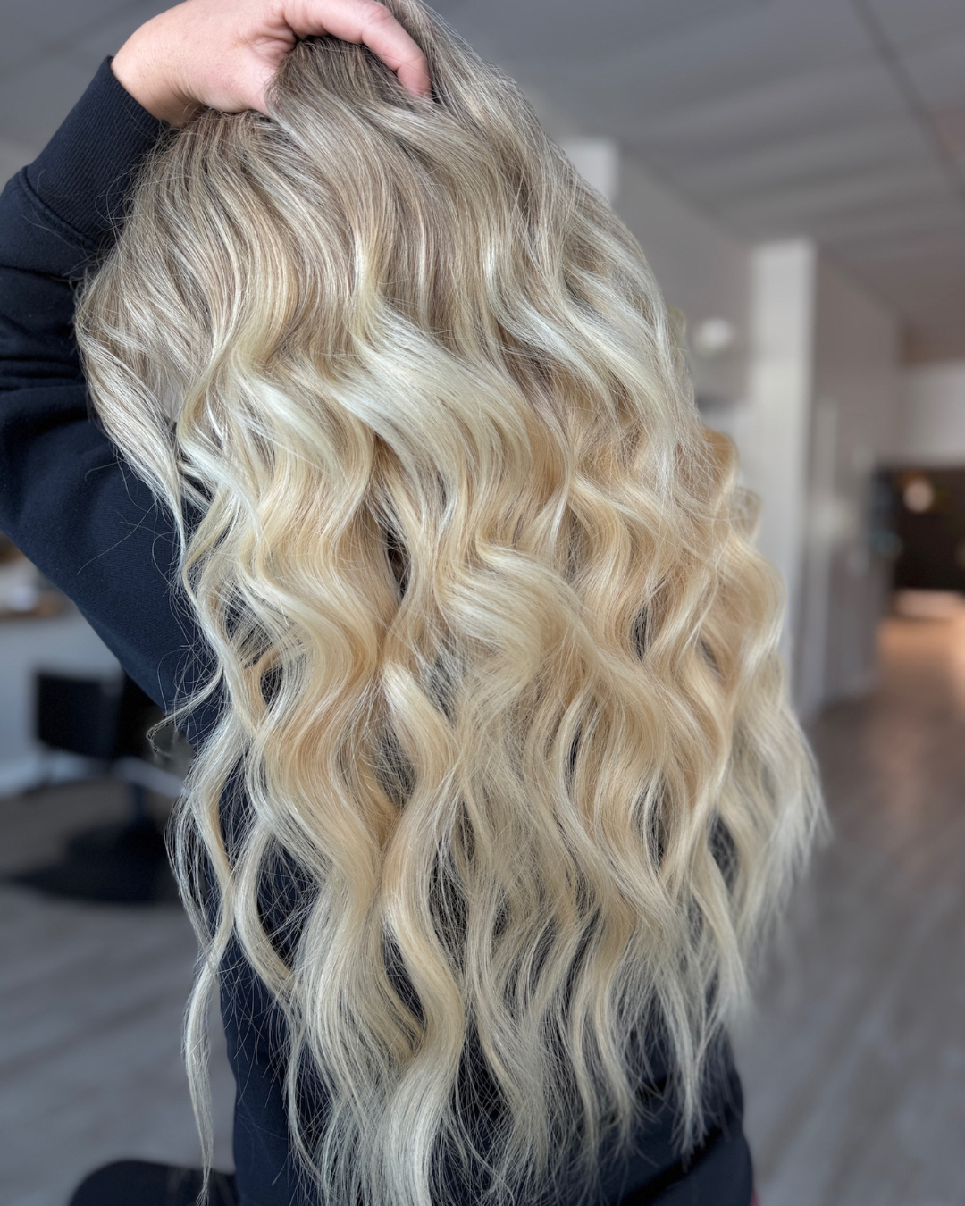 Blonde Extensions with Lowlights