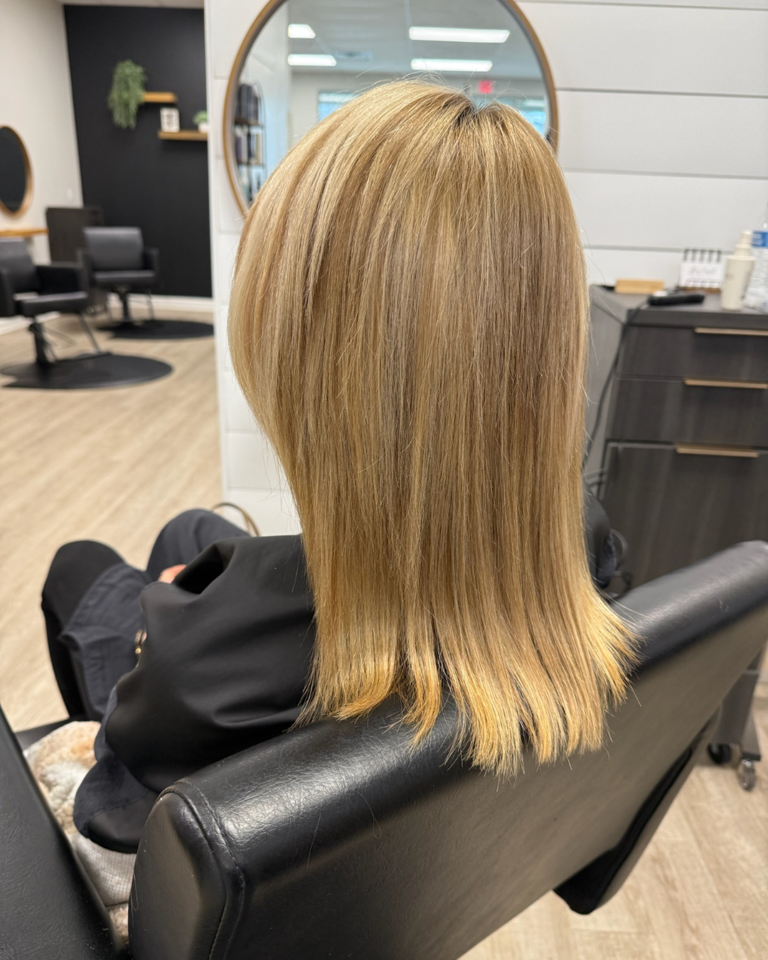 Before Long Golden Blonde Balayage with Mermaid Extensions